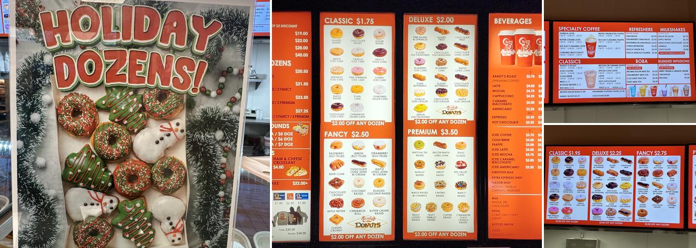Randy's Donuts Menu
