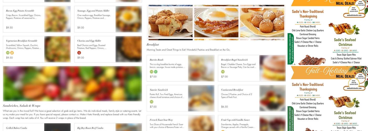 Sibie's Kitchen Menu