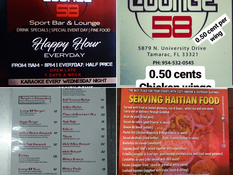 Pavillon restaurant & bar Menu