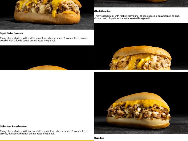 Pardon My Cheesesteak Menu