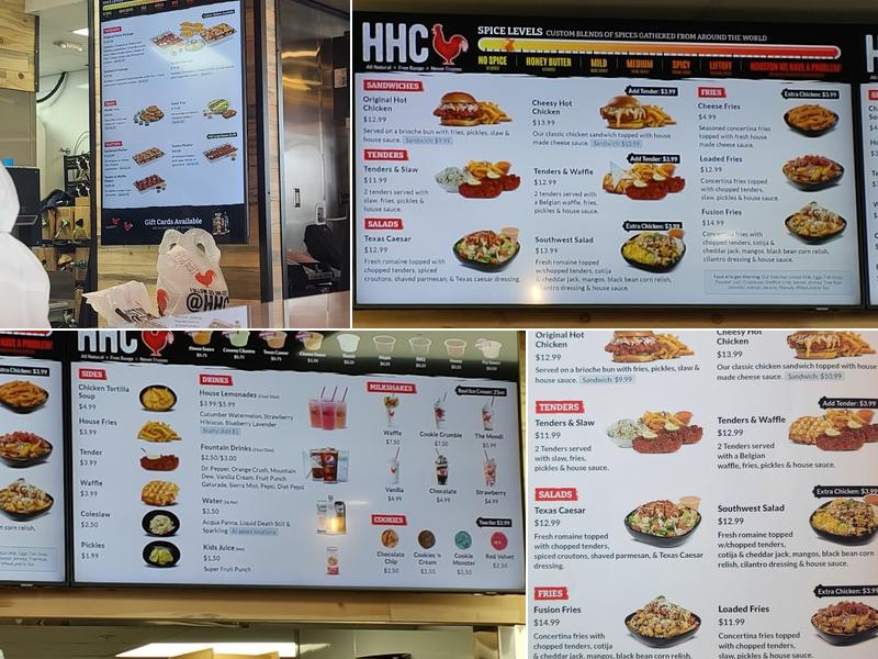 Houston TX Hot Chicken Menu