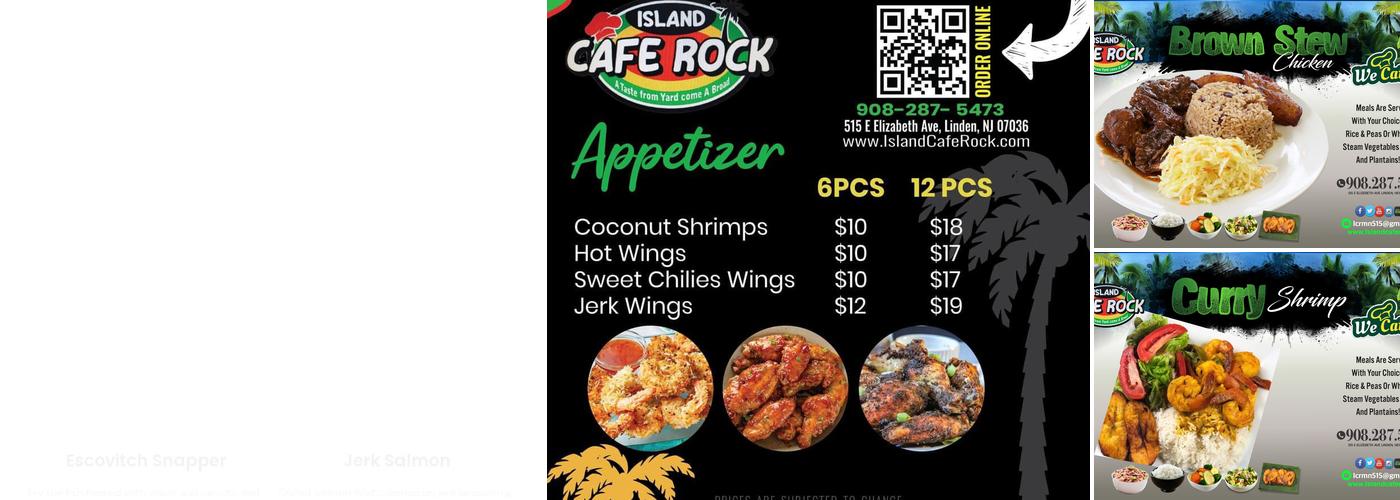 Island Cafe Rock Menu