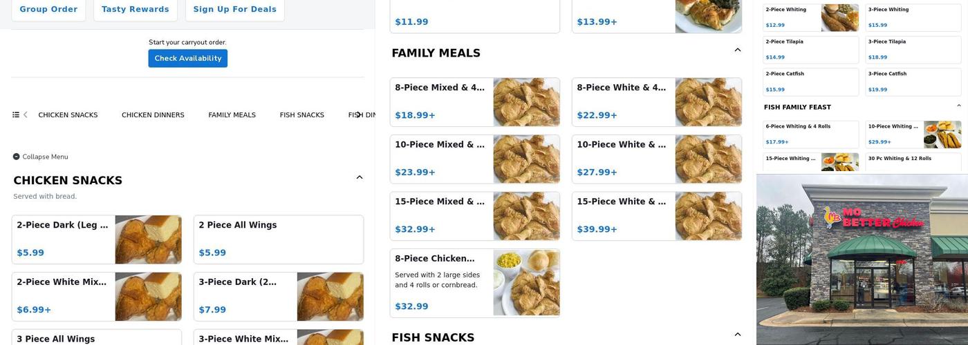 MO BETTER CHICKEN (STONECREST) Menu