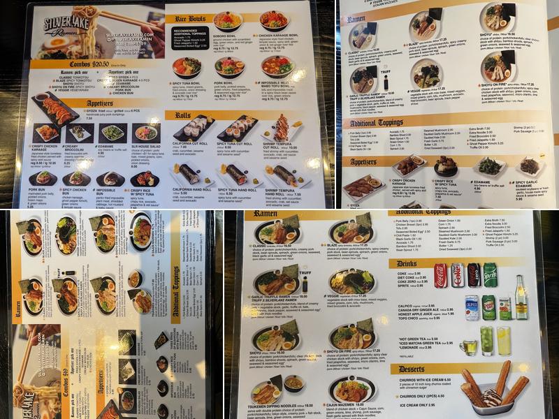Silverlake Ramen - Van Nuys Menu
