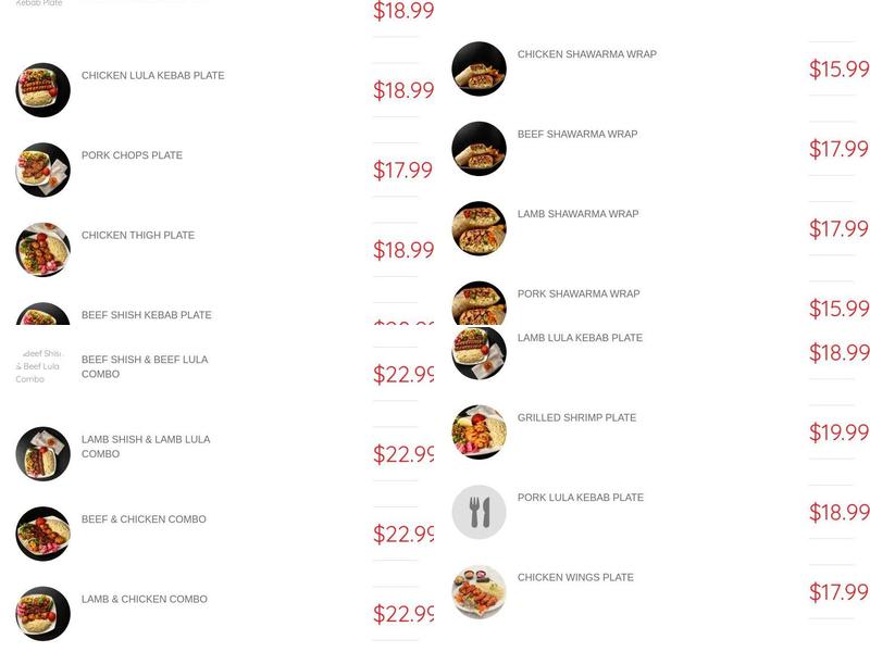 A&V Grill Kitchen Menu