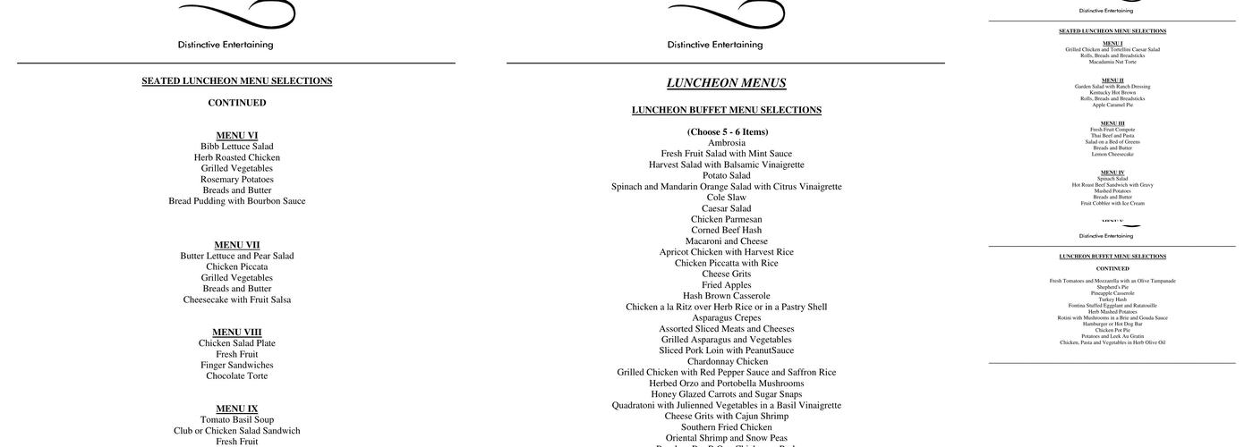 Silver Spoon Menu