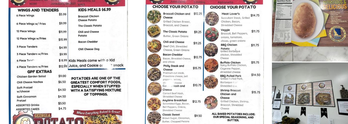 Georgia Potato Factory Menu