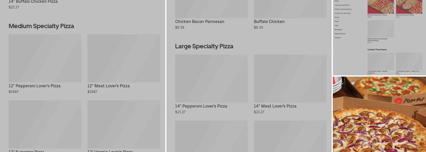 Pizza Hut Menu