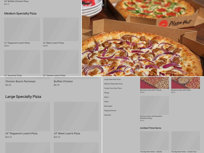Pizza Hut Menu
