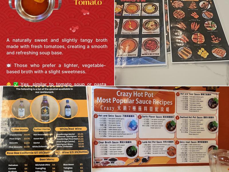 Crazy Hotpot Menu
