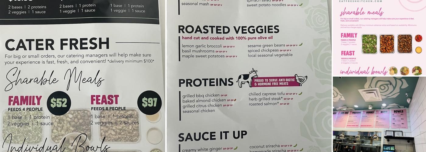 Fresh Kitchen Miami Midtown Menu