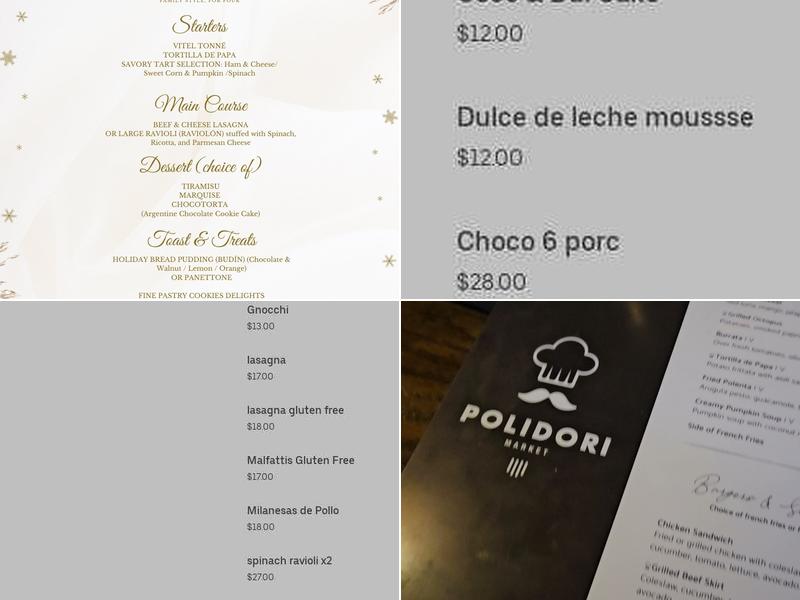 Polidori Market Menu