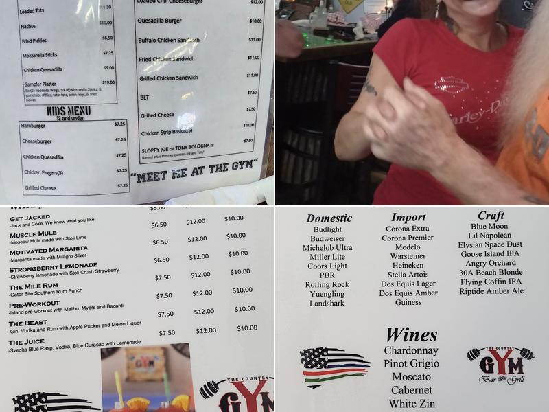 The Country Gym - Milton Menu