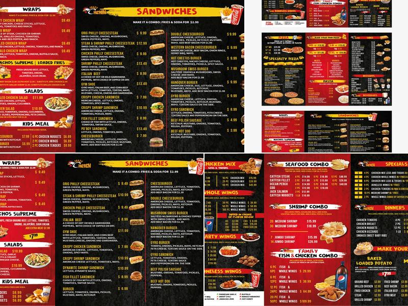 Crazy Chicken Menu