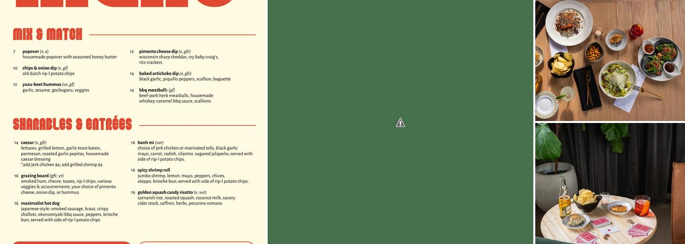 Steady Pour Menu