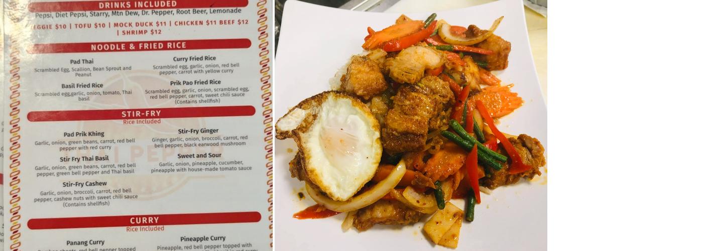 Thai Pepper Menu