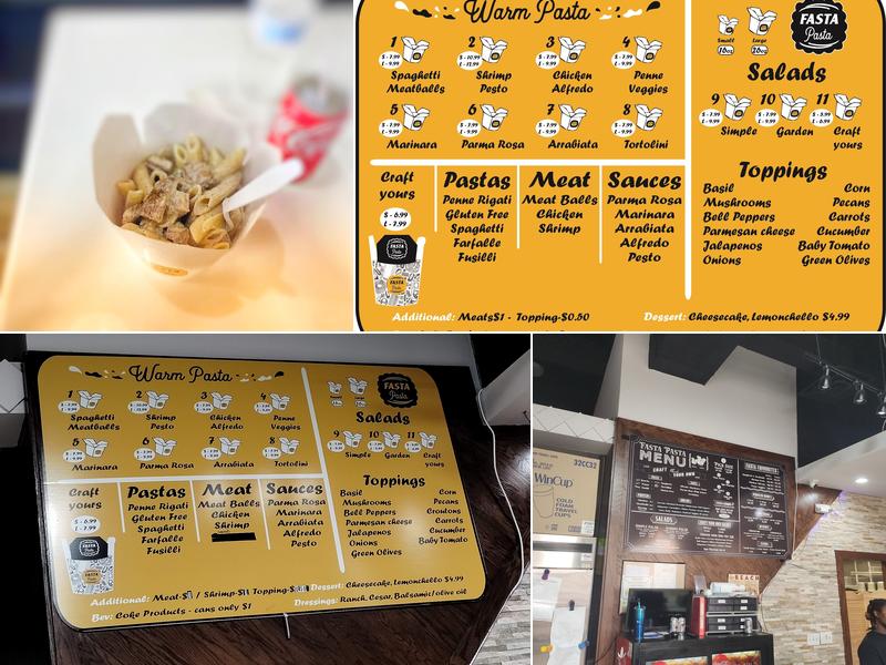 Fasta Pasta Menu