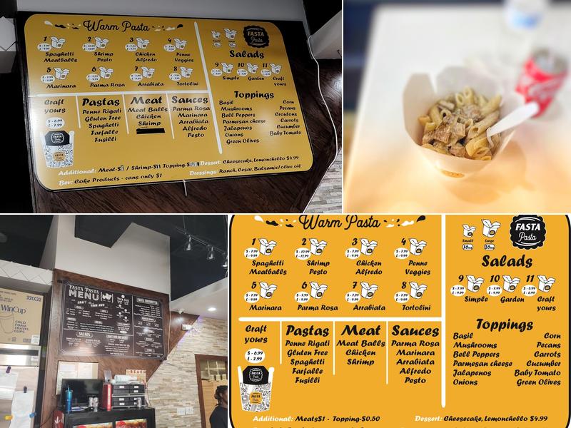 Fasta Pasta Menu