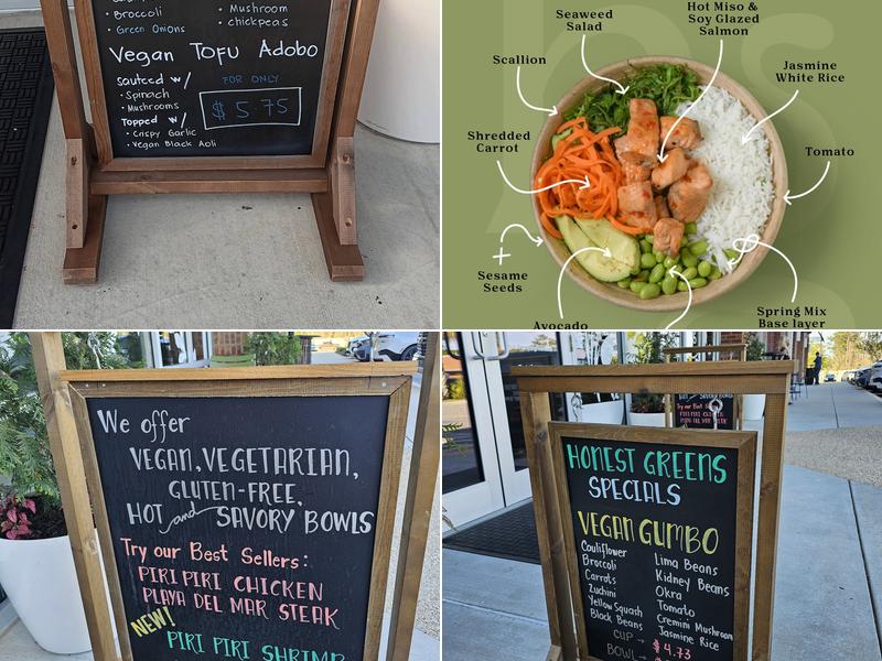 Honest Greens US Menu