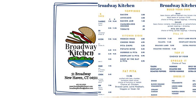 Broadway Kitchen Menu