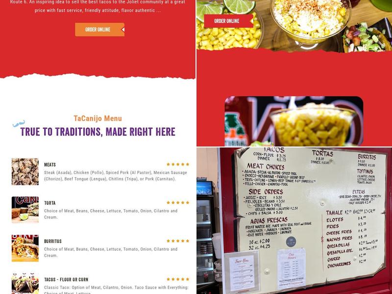 Ta Canijo (Laraway Rd.) Menu