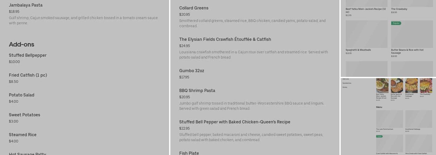 Crawbabies Menu