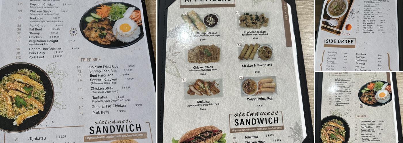 PHO-NOMENAL-BOWL Menu