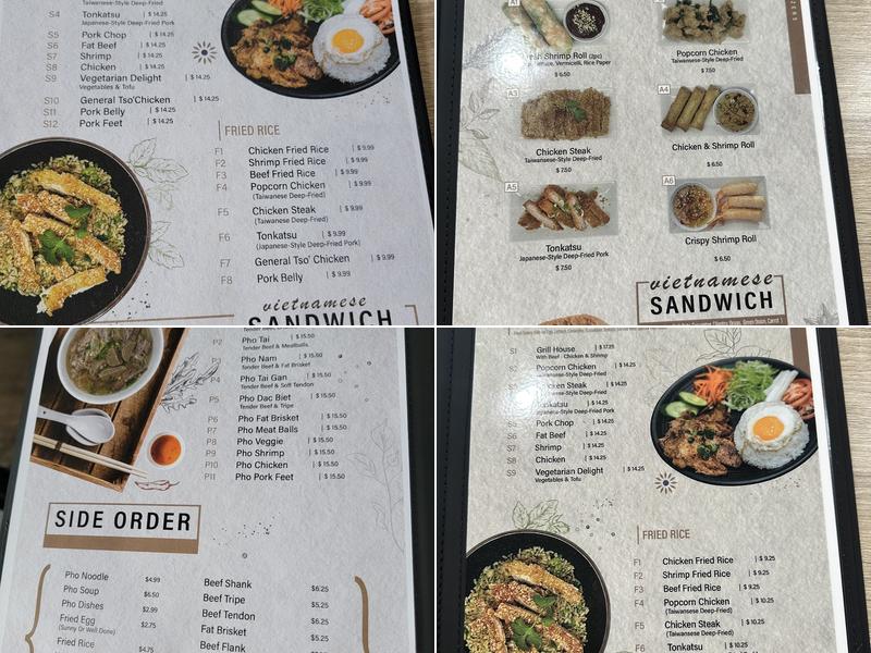 PHO-NOMENAL-BOWL Menu