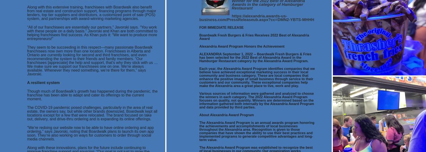 Boardwalk Fries Menu