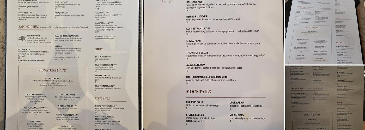 Ramsay's Kitchen Menu