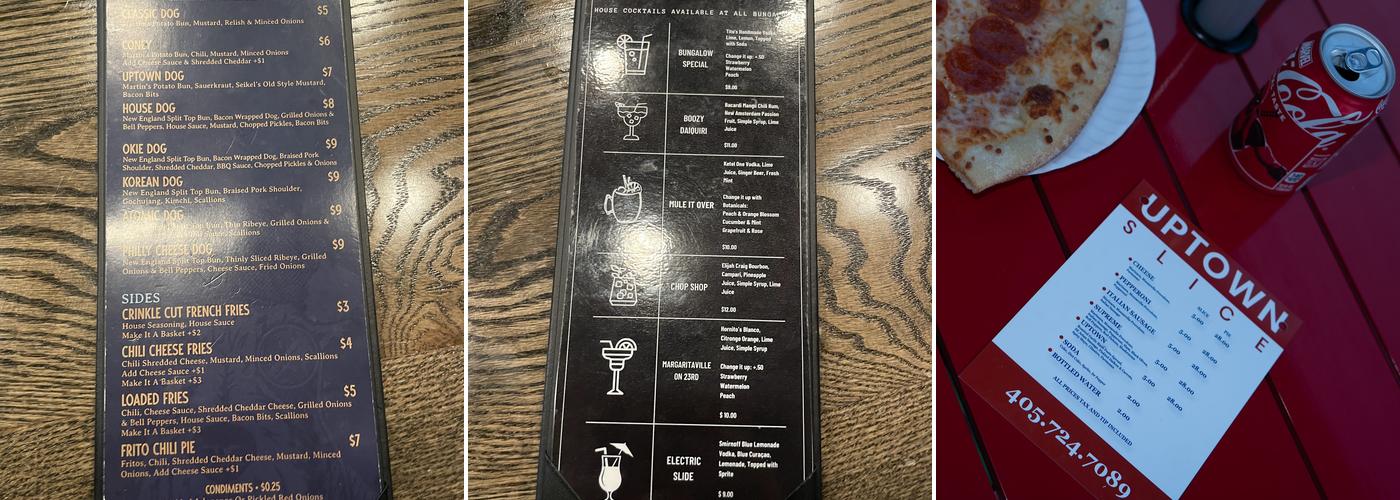 Bungalow 23 Menu