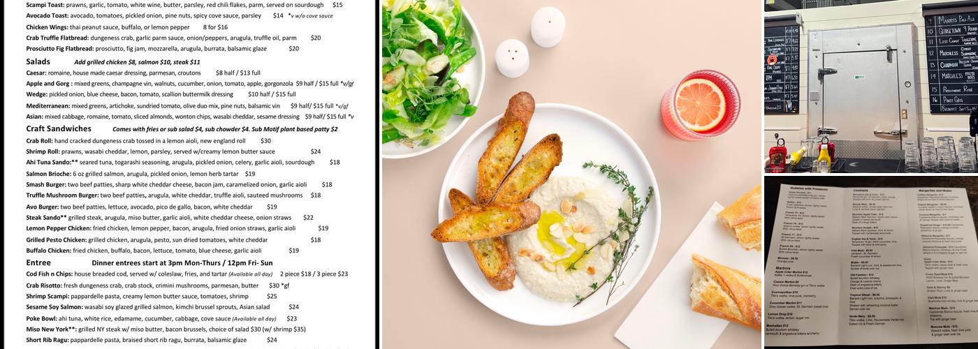 COVE Menu