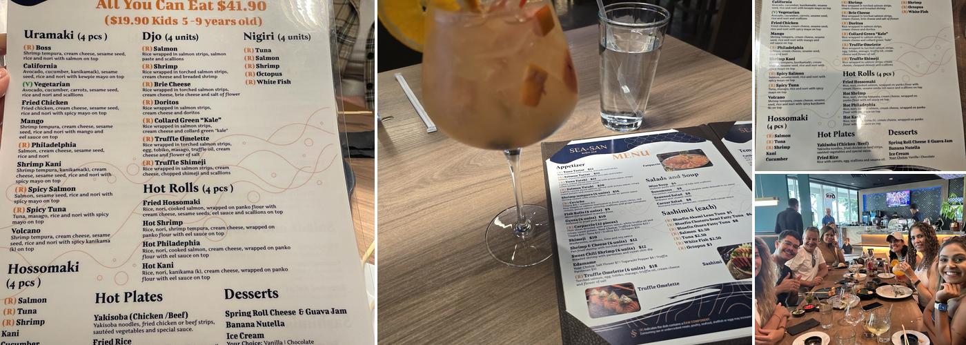 Sea-San Sushi Bar Menu
