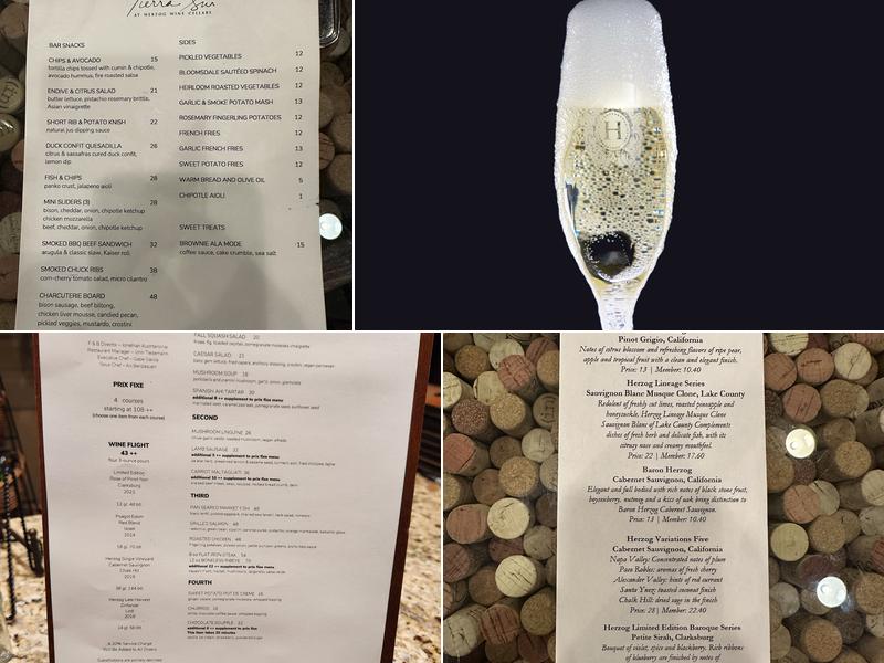 Herzog Wine Cellars Menu