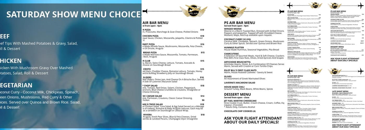 PS Air Bar Menu