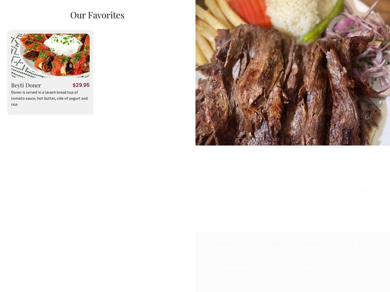 Doner Point Menu