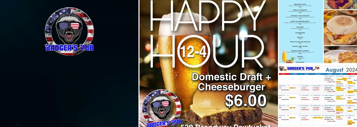Badger's PUB Menu