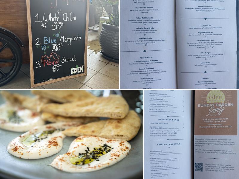 Eden Rooftop Bar Menu