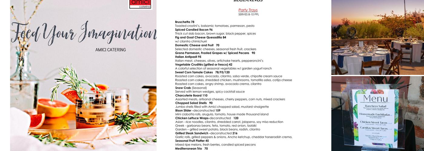 Amici Catering Menu