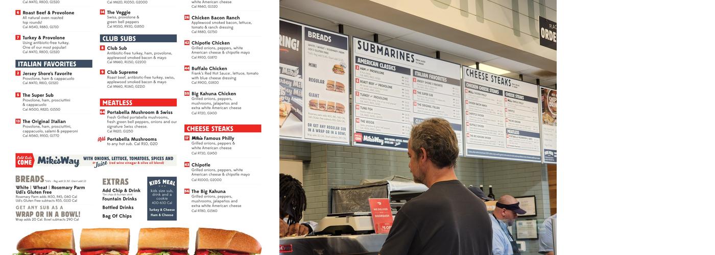 Jersey Mike's Subs Menu