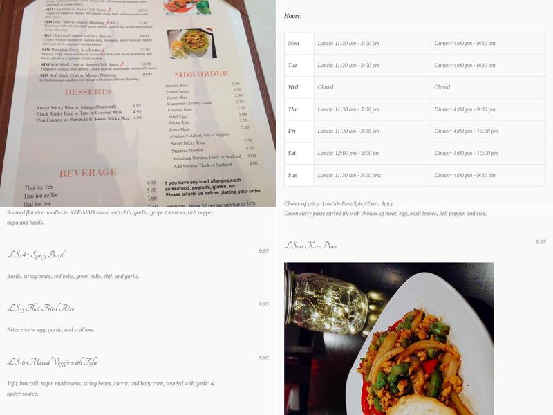 Curry Away Group Menu