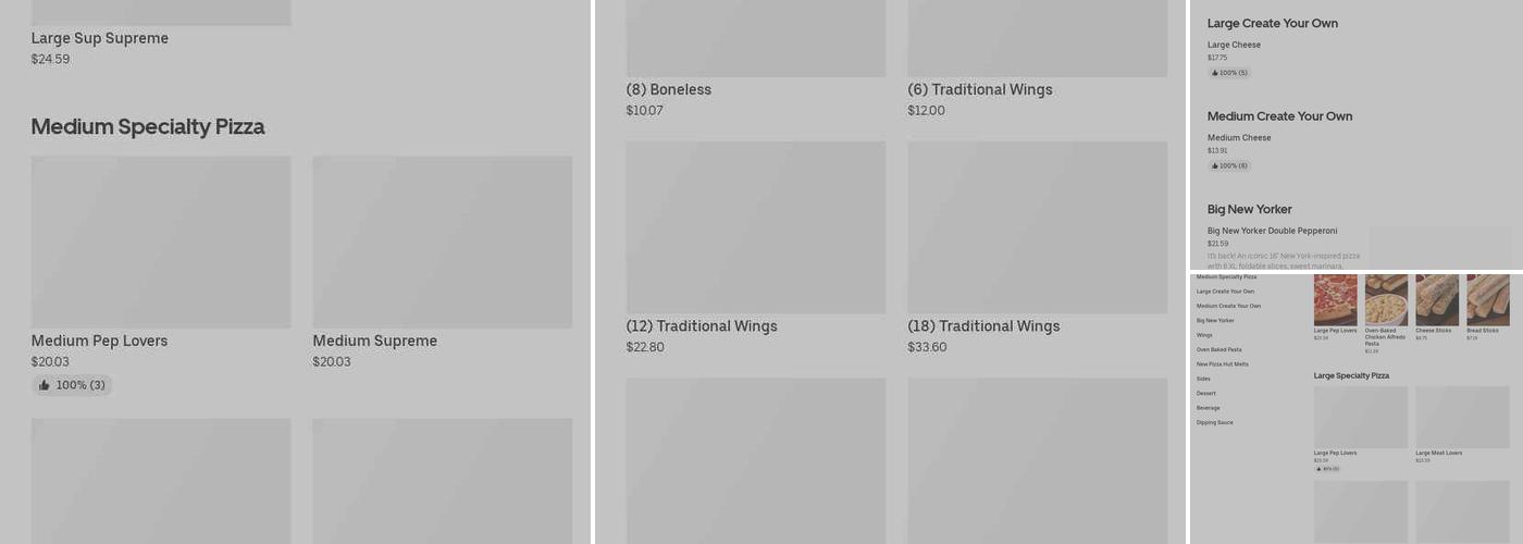 Pizza Hut Menu