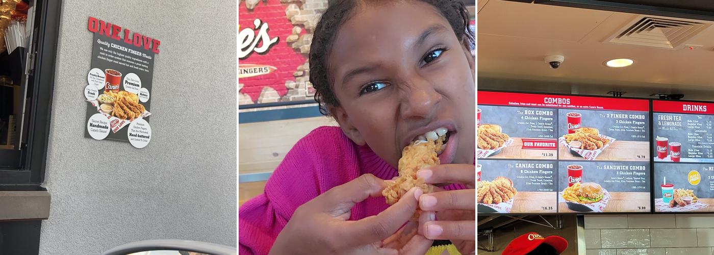 Raising Cane's Chicken Fingers Menu