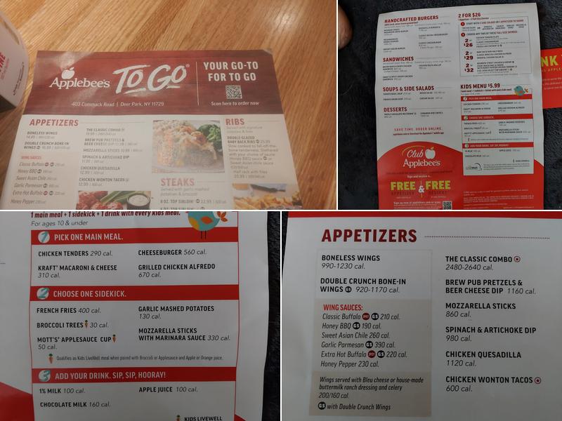 Applebee's Grill + Bar Menu