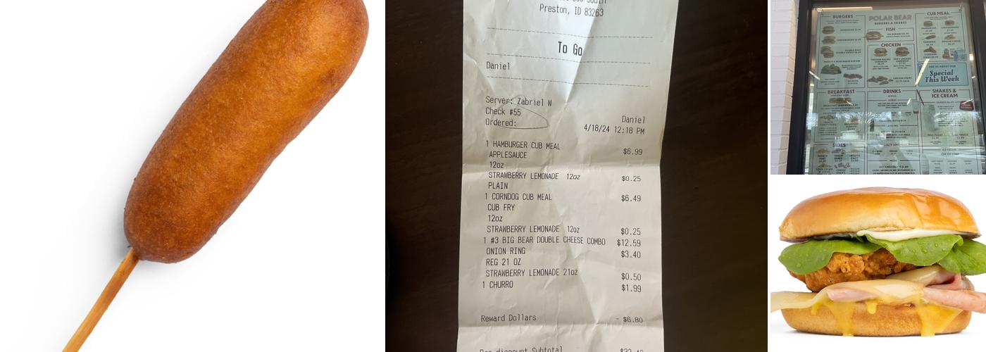 Polar Bear Eats Menu