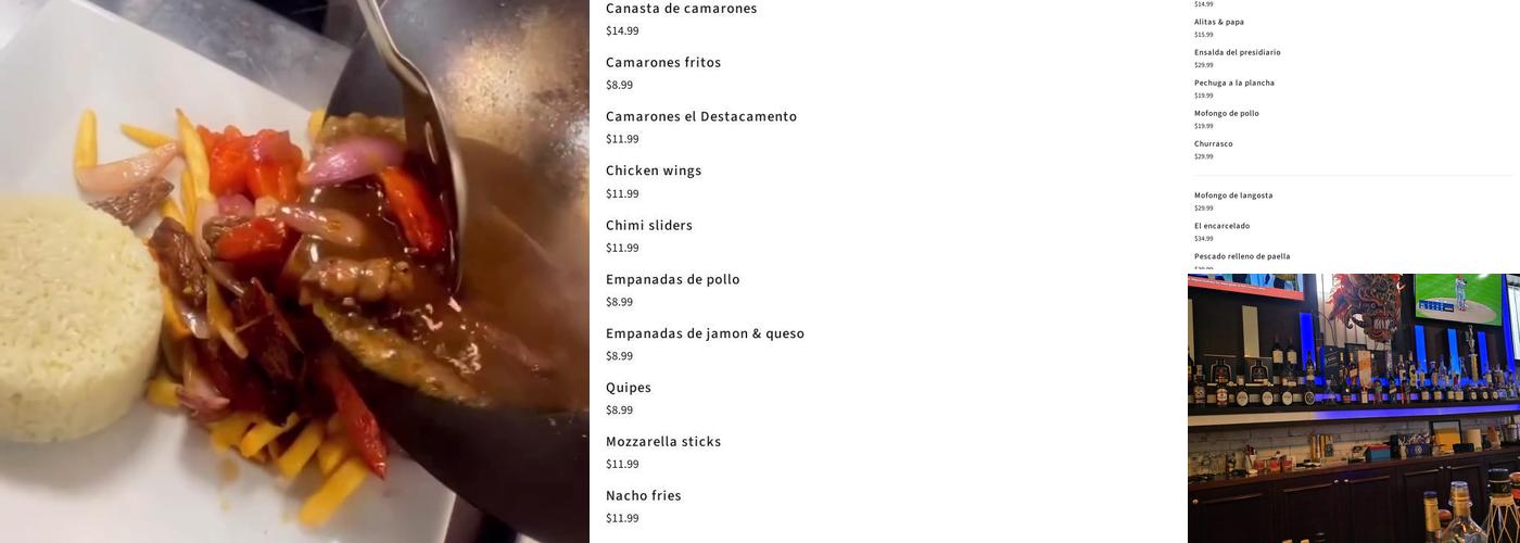 El Destacamento Cocina Bar Menu