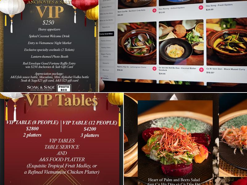 Anchovies and Salt Menu