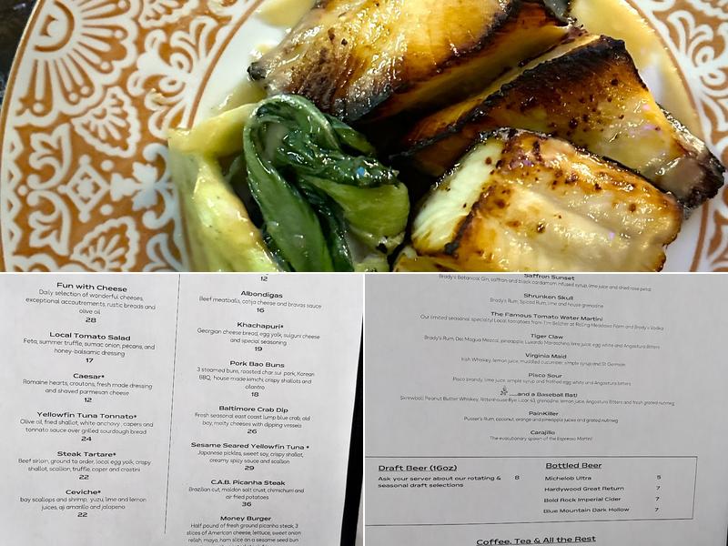 The Vault at The Liberty Trust Menu