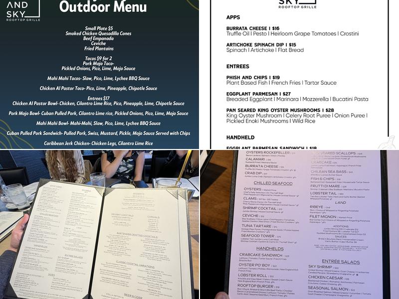 Six and Sky Rooftop Grille Menu
