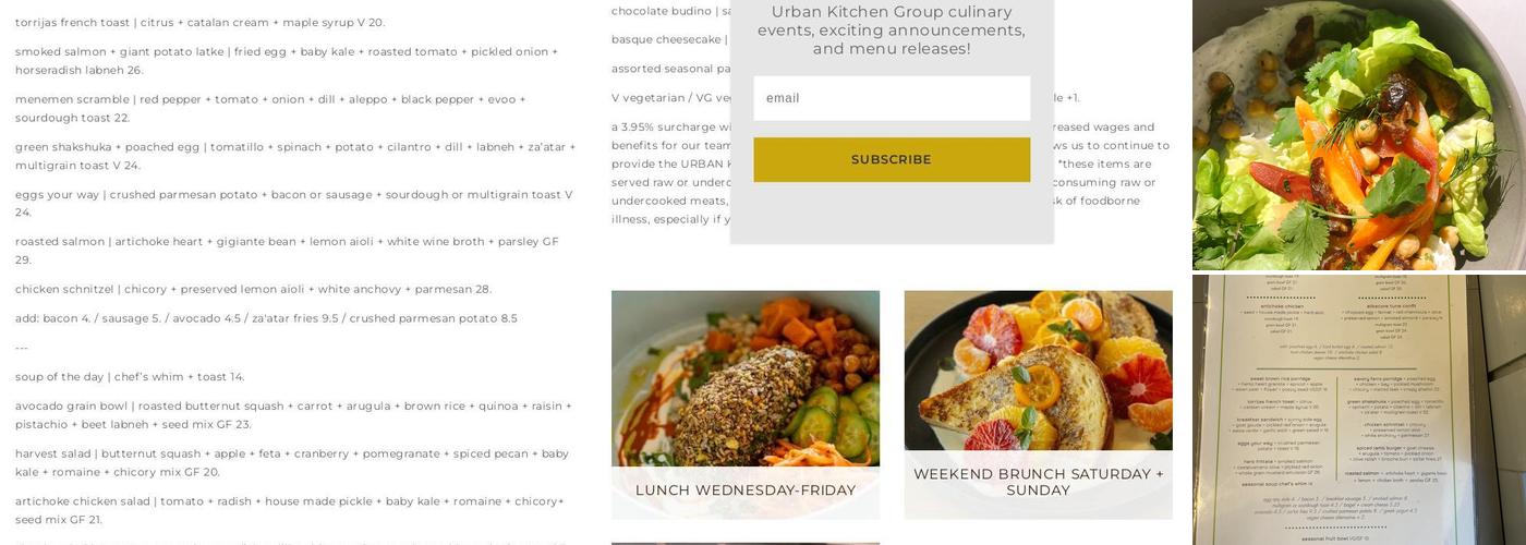 the kitchen @mcasd Menu